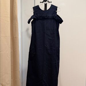 Chic Strapless Navy Dress